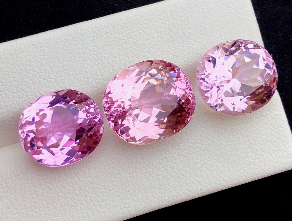 Natural Pink Kunzite Loose Gemstones Set 31.80 Carats Etsy