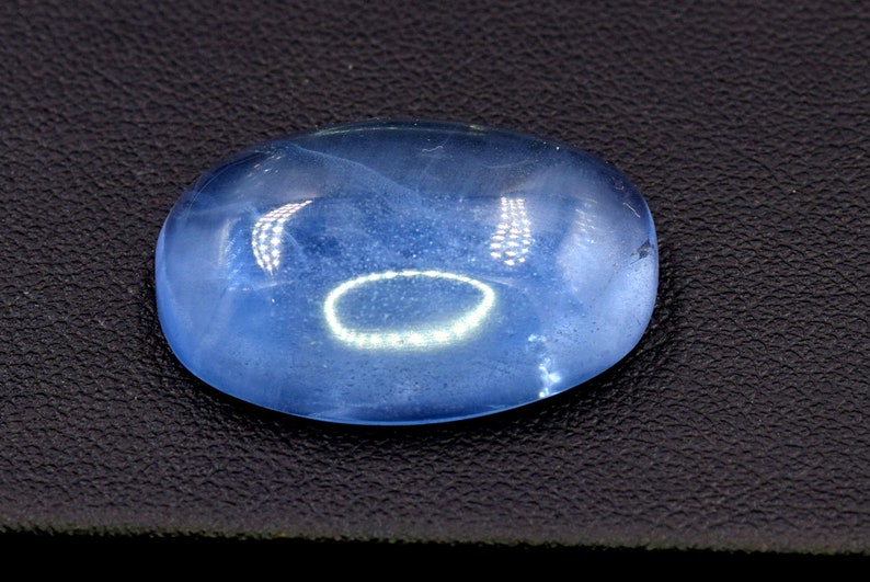 Cat's Eye Aquamarine Cabochon Gemstone Navy Blue Color Etsy