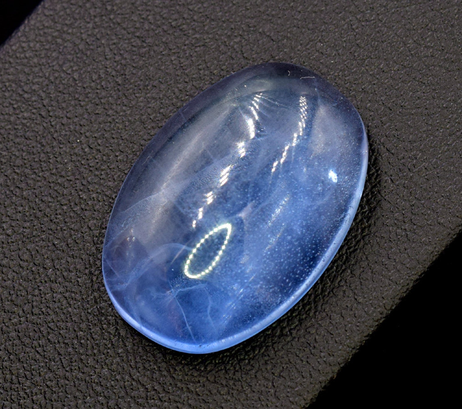 Cat's Eye Aquamarine Cabochon Gemstone Navy Blue Color Etsy