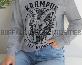 Krampus Is My Homeboy Christmas Holiday Yule Unisex Heavy Blend Crewneck Sweatshirt