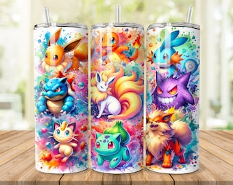 Poke Tumbler Wrap 20oz PNG
