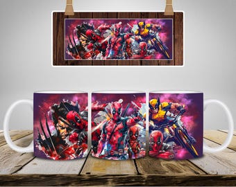 D-pool & Wolf 11oz tazza avvolgere png download digitale