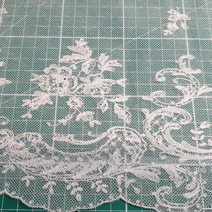 3009 c Nottingham Lace embroidered 100% cotton flouncing 23 cm design zdjęcie 4