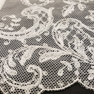 3009 c Nottingham Lace embroidered 100% cotton flouncing 23 cm design zdjęcie 2