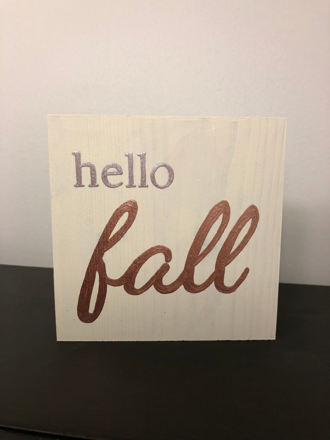 Hello Fall Wood Block Sign - Etsy