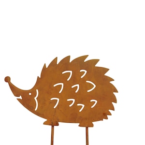 3 pcs hedgehog plug RUST hedgehog 14 x 9 cm metal plug rust decoration ps89 garden decoration metal hedgehog arrangement garden decoration metal animals hedgehog decorative plug