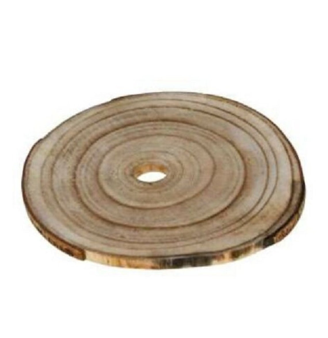 2 Pieces of Wooden Disc 20 Cm Round With a Hole 1 Cm Thick, Decorative ...