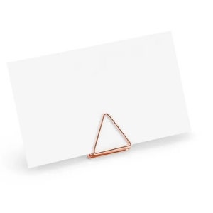 100 pezzi porta biglietti color oro rosa, triangolo, porta biglietti da visita color oro rosa, porta biglietti da visita, porta promemoria, decorazione per matrimonio, battesimo, matrimonio