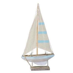 34 x 18 cm sailing boat wooden boat decoration maritime decoration metal boat stand decorative object anchor ship boat Baltic Sea North Sea table decoration gift