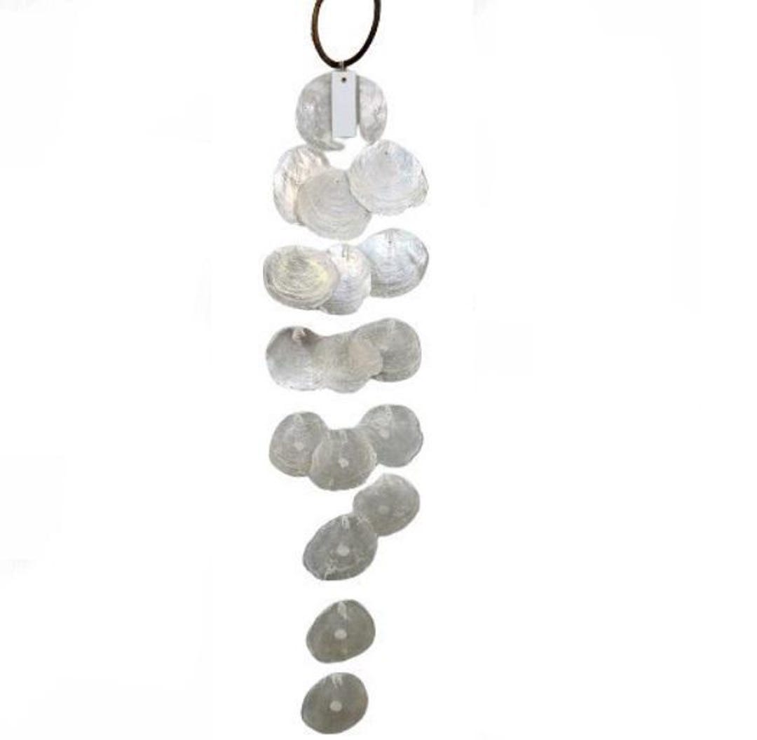 Shell Disc Mobile XL Capiz Wind Chime Mobile Mother of Pearl Discs 100 Cm Shells Mother ...