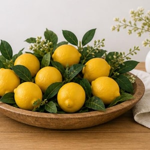 8 limones decorativos, 6 cm de alto, fruta decorativa, naturaleza muerta o355, fruta artificial, limón, limón, fruta decorativa, manualidades, decoraciones colgantes, decoraciones para fiestas, arreglos, lima