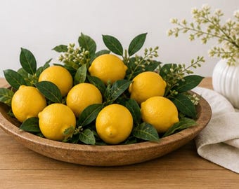 8 decorative lemons, 6 cm tall, decorative fruit, still life o355, artificial fruit, lemon, lemon, decorative fruit, crafting, hanging decorations, party decorations, arrangements, lime