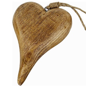 XL wooden heart BROWN 15 cm heart wedding pendant souvenir guest gift decoration wooden hand flatterer pendant wedding decoration room decoration