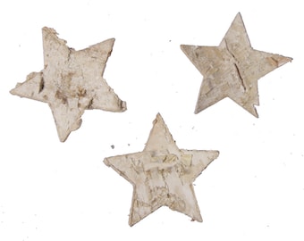 300 pcs birch stars 2.5 cm brown natural stars birch bark shabby chic decoration stars Christmas decoration crafts decoration Christmas wooden stars