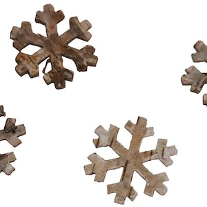 24 pcs snowflakes wood birch bark natural decoration Christmas decoration craft birch bark decoration snowflake natural material 4 cm wooden decoration Christmas