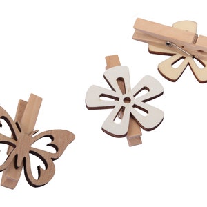 12 pcs butterflies flowers wood ot510 decorative clips 6 cm grey white clip clip decoration wooden butterflies wooden flowers party decoration 2p