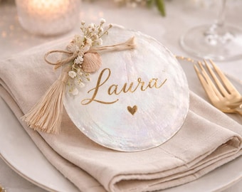 150 pezzi di dischi di madreperla, dischi di conchiglia Capiz, bianco naturale, 4-7 cm, da utilizzare come segnaposto, biglietti da visita, piatti rotondi di madreperla o per un tema nautico.