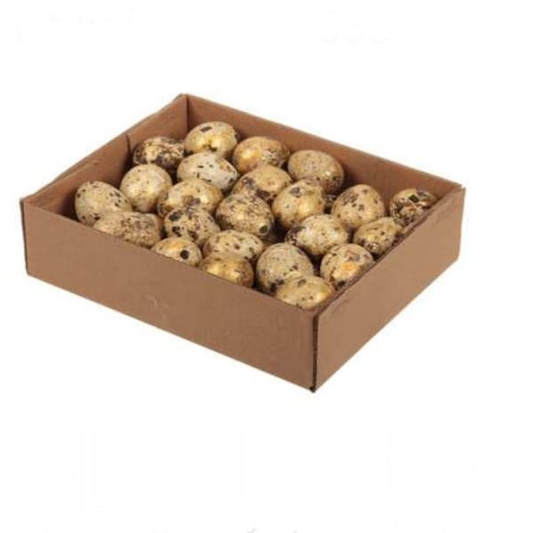 48 pieces quail eggs gold colored brown natural quail egg Easter eggs natural decoration Easter decorations crafts Easter decoration chicken eggs quail Easter decoration o655
