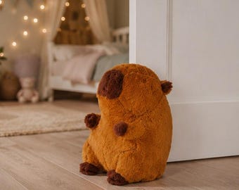 Capybara doorstop, brown, 26x20x16cm, children's room doorstop, children's room decor, room decor, gift, b745, animal figure stopper