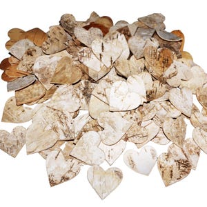 80 Stk Birkenherzen Größe 4cm Deko Herzen Birkenrinde Hochzeitsdeko Birke Naturdeko Landhaus Hochzeit Tischdeko Rindenherzen 40mm Holzherzen