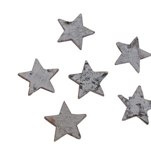 80 pieces birch stars 3 cm white Btn3134 natural stars birch bark shabby chic decorative stars Christmas decoration craft decoration Christmas wooden stars