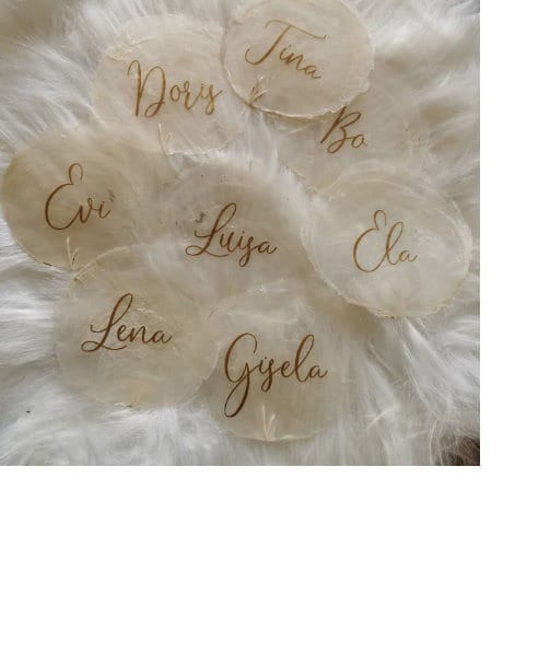 10 Discos De Nácar Capiz Natural Blanco – 6-11 Cm, Tarjetas De Mesa, Decoración Marítima, Bodas Y Eventos