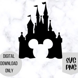 Castle Mickey Head SVG and PNG