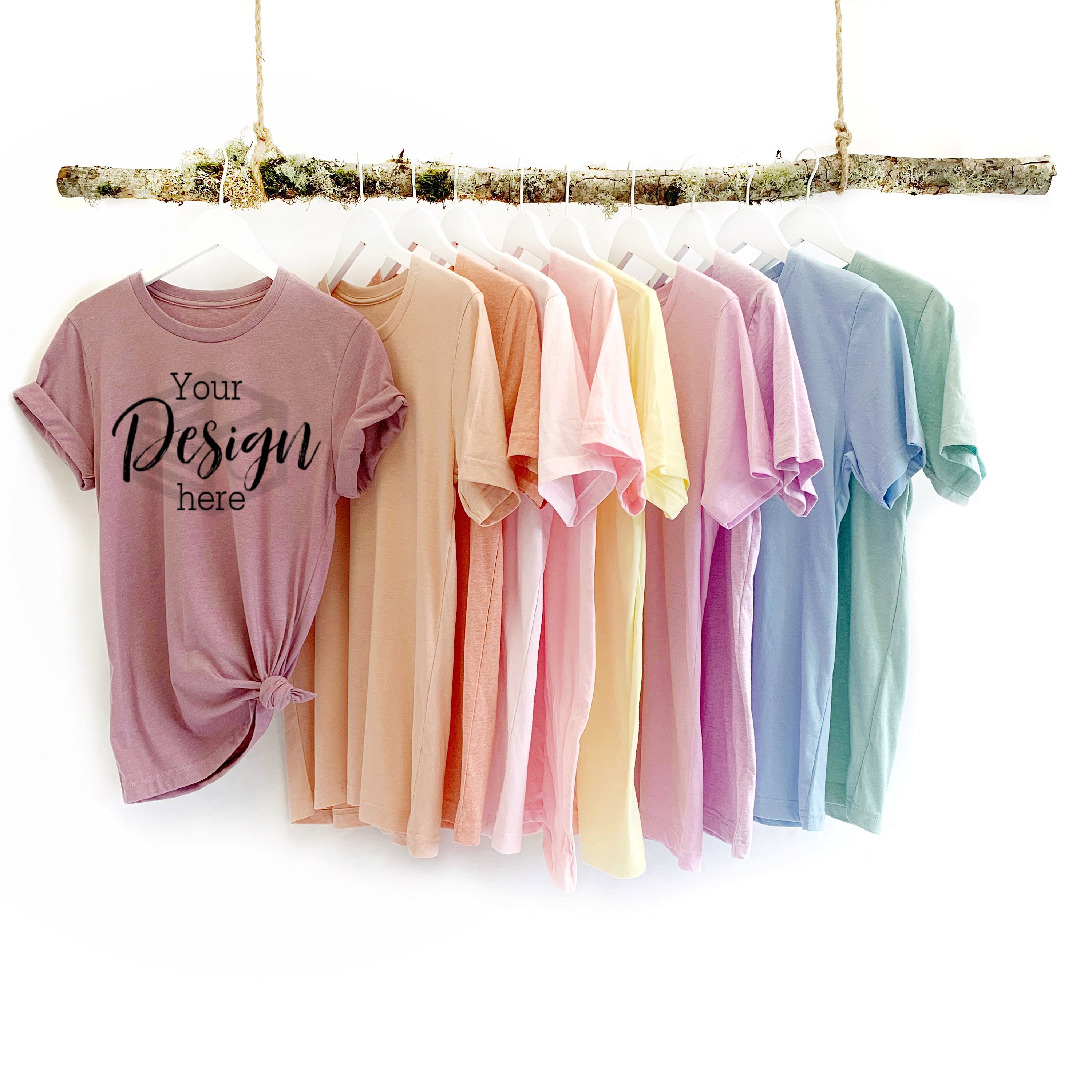 Mock Up Spring Colors Bella Canvas 3001 