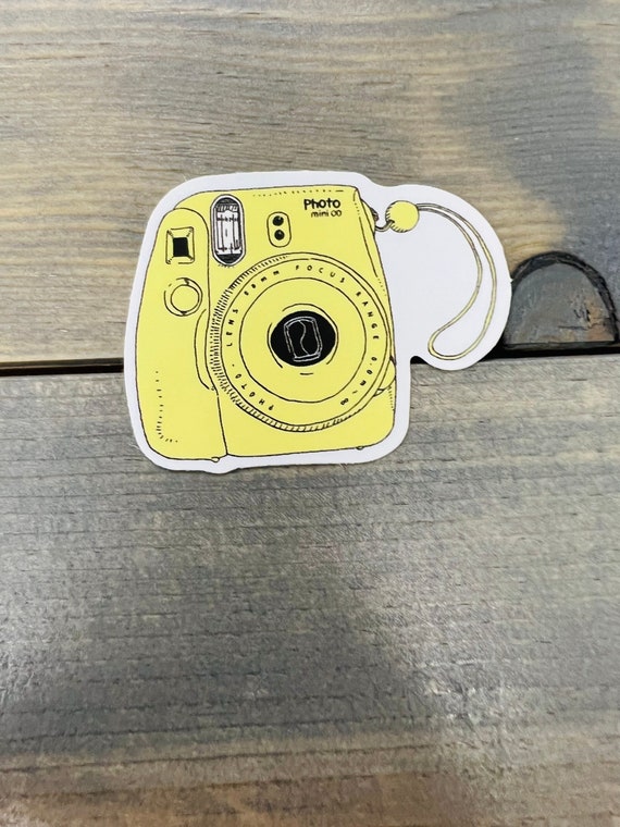 Sticker | yellow Polaroid | camera | Cute | Aesthetic | yellow 