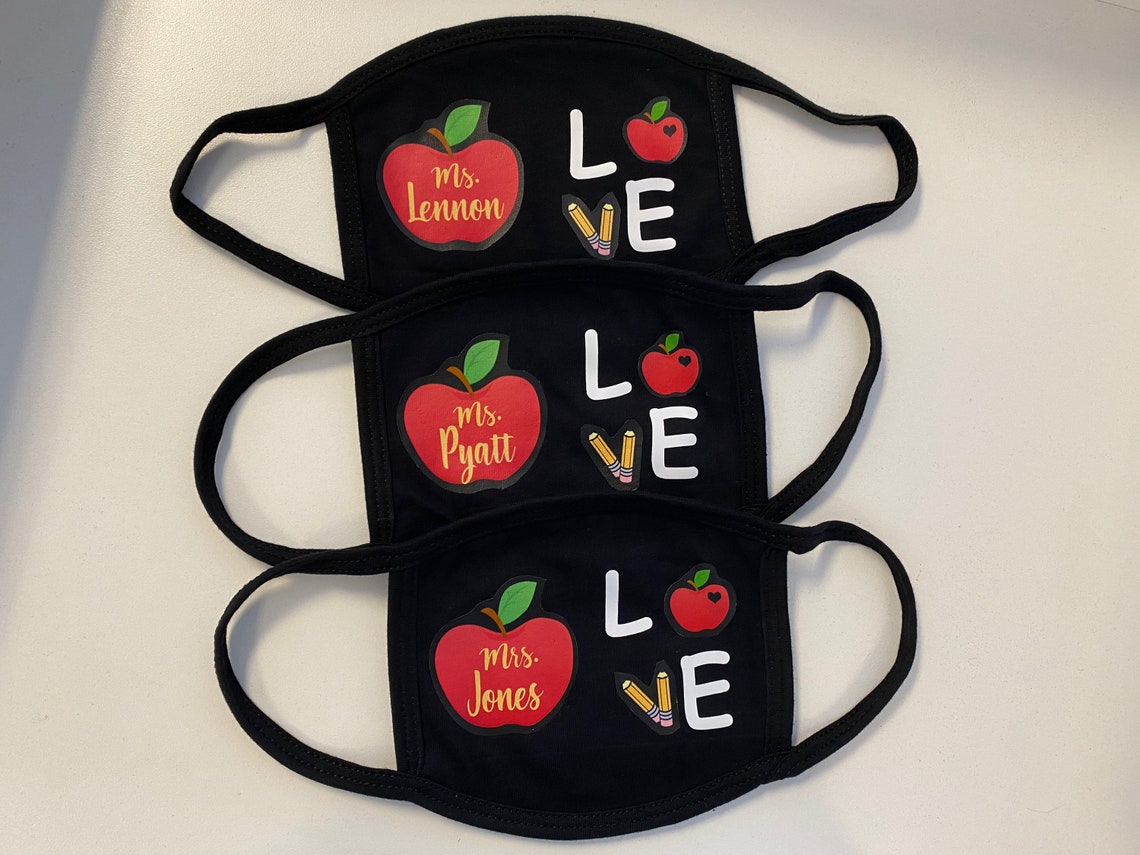 Teacher face mask face mask face mask for teachers teacher Etsy