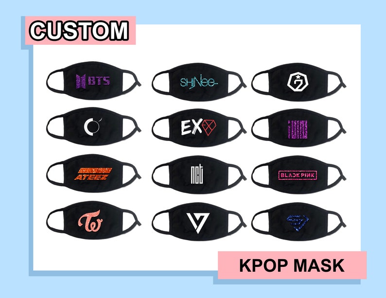 Kpop face mask Kpop mask Oneus Ateez Face mask kpop image 0