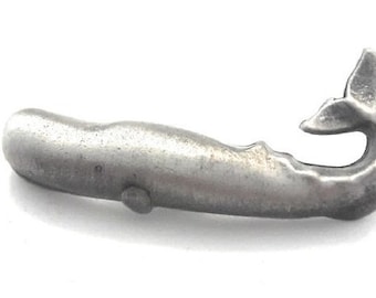 Sperm Whale Pewter Tie TacK