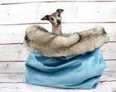 Cosy cave, Cave dog, Cave greyhound, Dog bed luxury, Dog blanket fur, Greyhound cave