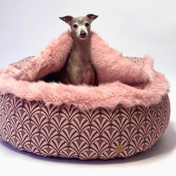 Dog bed, dog blanket, fur, donut, cloud, greyhound, dachshund