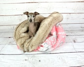 Cosy cave, Cave dog, Cave greyhound, Dog bed luxury, Dog blanket fur, Greyhound cave