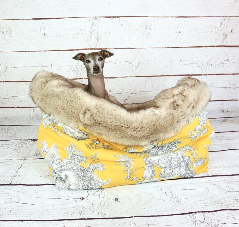 Cosy cave Cave dog Cave greyhound Dog bed luxury Dog Etsy