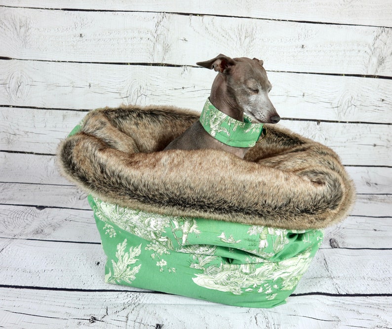Cosy cave Cave dog Cave greyhound Dog bed luxury Dog Etsy