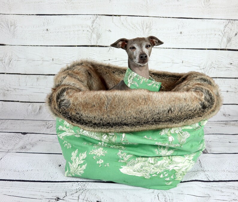 Cosy cave Cave dog Cave greyhound Dog bed luxury Dog Etsy
