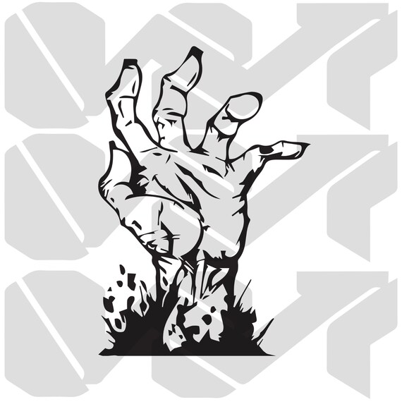 Download Zombie Hand Walking Dead Eps Svg Clipart Vector Cricut Etsy
