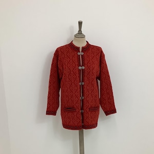 Vintage 70s Nordstrikk cardigan Fair Isle pullover folk wool Nordic sweater #V3