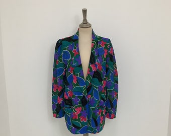 Veste Fink Modell vintage des années 1980, blazer d'été tropical surdimensionné transparent #V4 @CHU
