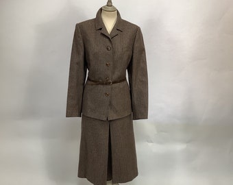Vintage 1960s Goldix Modell retro tailored tweed wool 2 piece suit blazer jacket skirt #V3