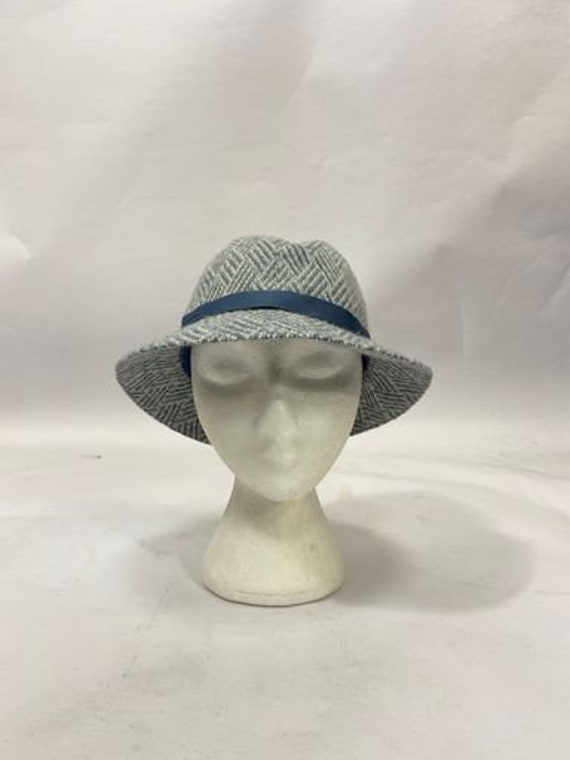 Vintage 1990s Kangol Blue Tweed Bucket 