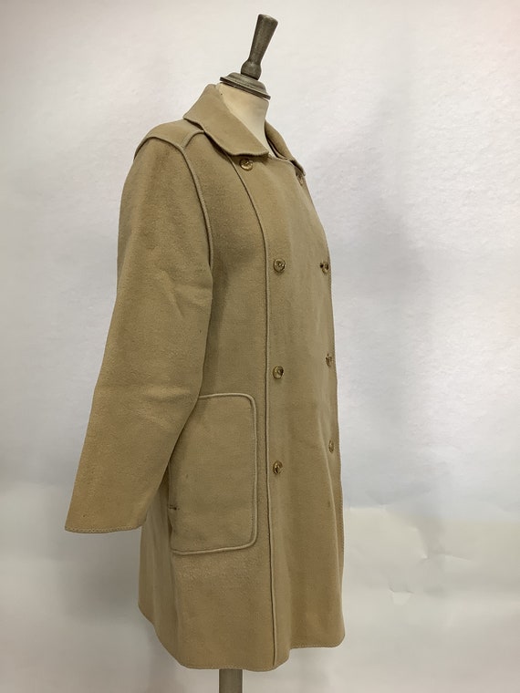 Vintage 1970s Wetherall coat REVERSIBLE wool double b… - Gem
