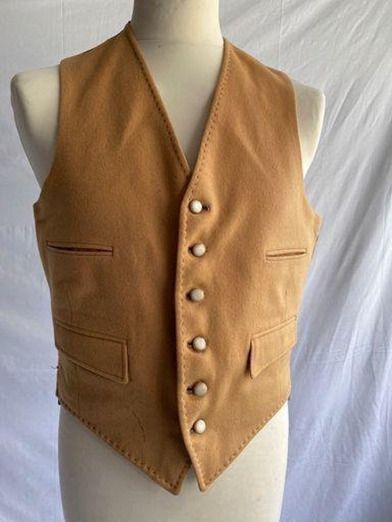 Vintage 1970s Hodges tailored wool waistcoat