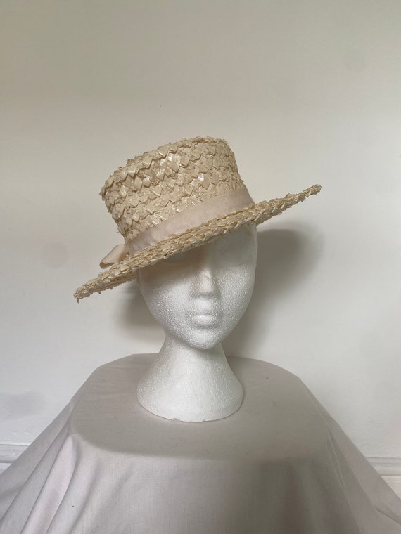 Vintage 1960s Gene Doris hat  New York cream raff… - image 1