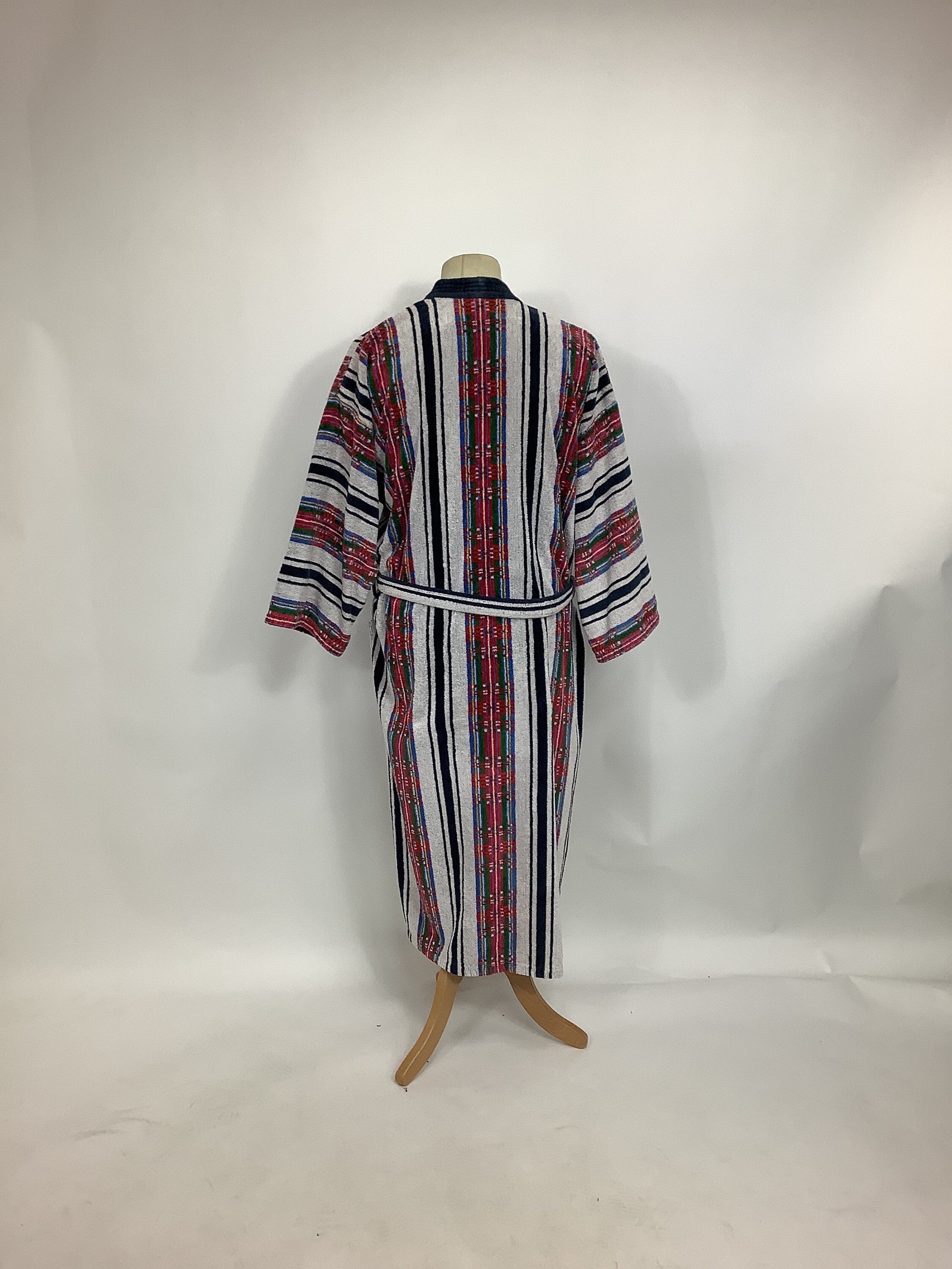 Vintage 1980s KENZO Dressing Gown Robe Striped Unisex Bathrobe Etsy