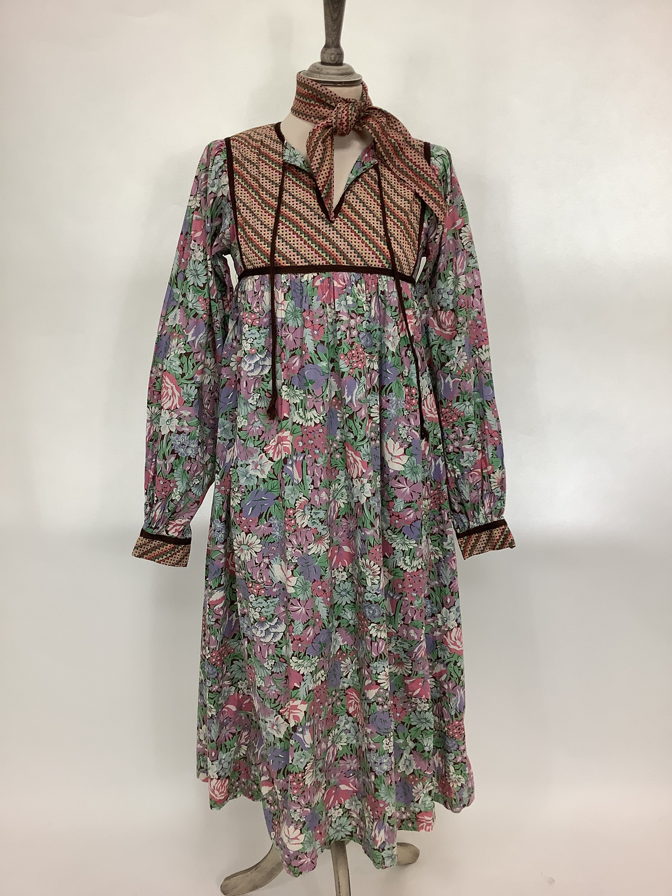 RARE Vintage 1970s Hildebrand Dress Liberty of London Floral Etsy