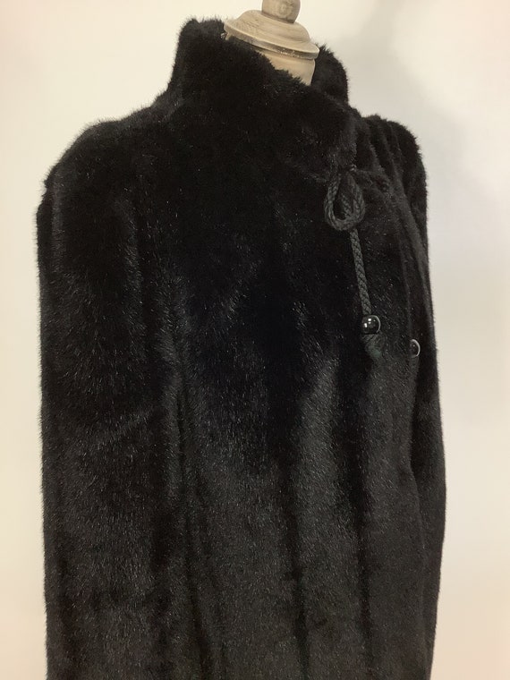 Vintage 1970s Tissavel faux fur coat glamorous ac… - image 7