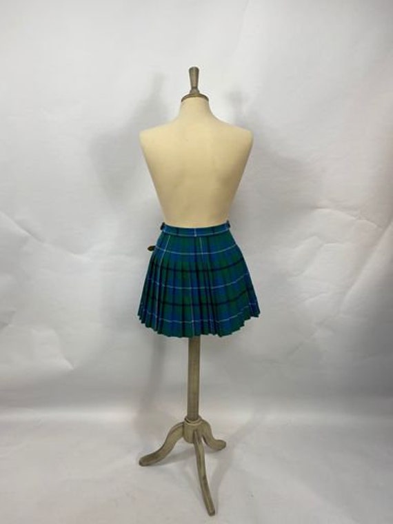 Vintage 1970s tartan checked kilt mini skirt - image 3